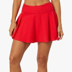 Beyond Yoga Women's Space Dye Size S Hot Shot Circle Skort in Candy Apple Red